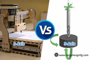 3-axis vs 5-axis CNC comparison diagram by LS Manufacturing