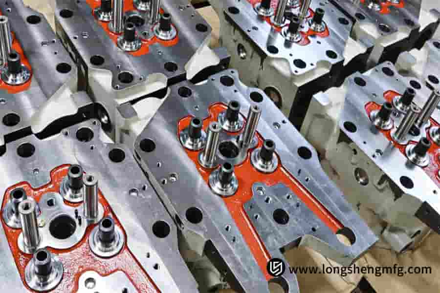 Precision automotive components arranged in orderly layout by LS Manufacturing