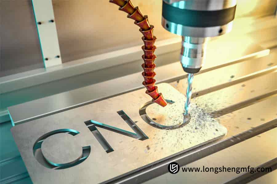 Close-up of CNC machining and drilling by LS Manufacturing