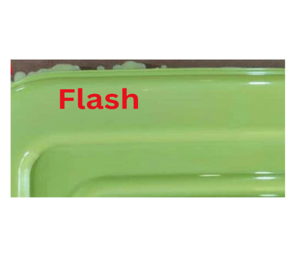 Flash on a Plastic Surface
