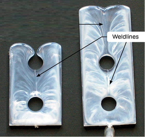 Weld Lines on a Plastic Part