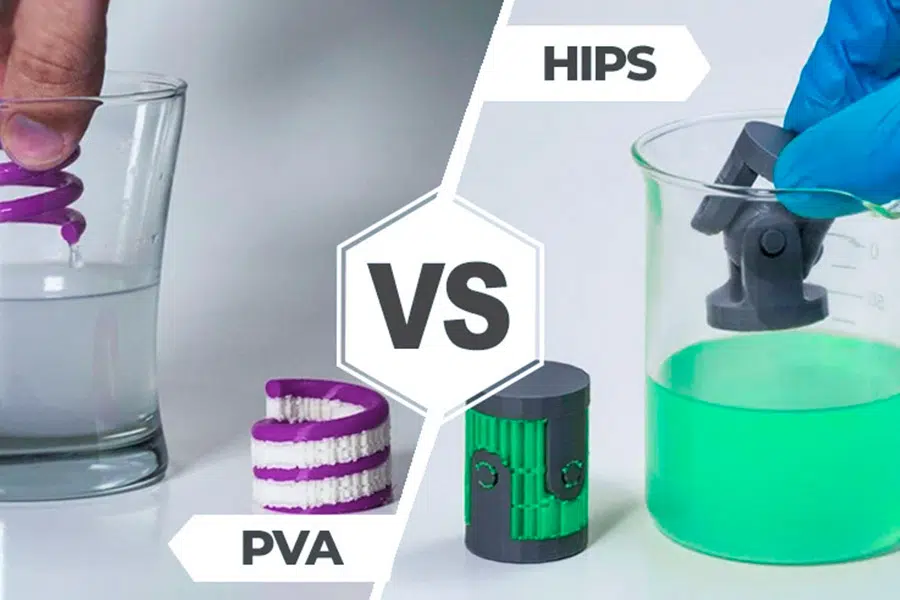 What is the difference between PVA and HIPS?