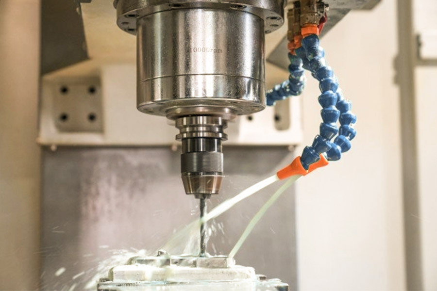 CNC milling: mechanical material removal (contact machining)